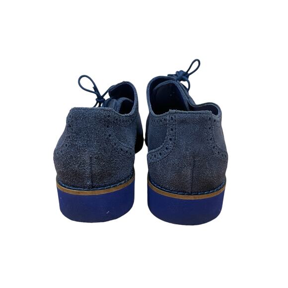 Cole Haan Women’s Alisa Blue Cobalt Almond Toe Wingtip Oxford Lace-Up Shoe Sz 8 - Picture 4 of 9